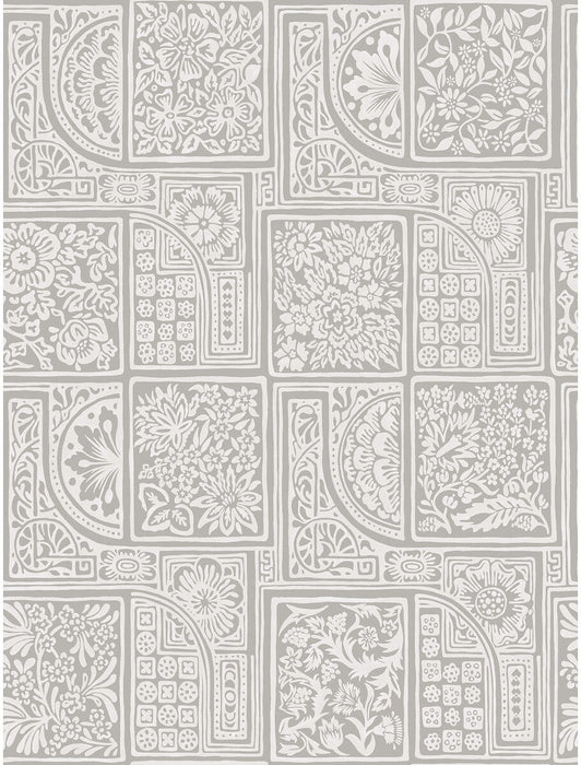 Cole & Son Bellini Grey & White Wallpaper Sample 108/9047.CS.0