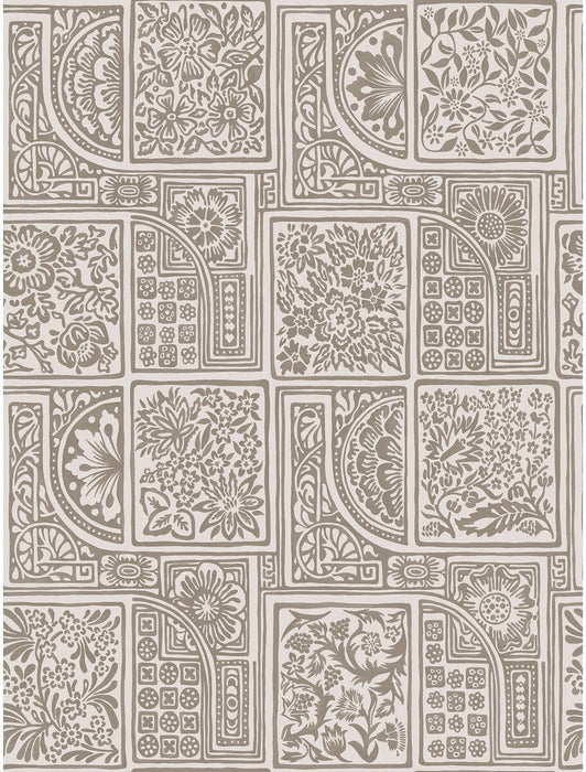 Cole & Son Bellini Stone & Gilver Wallpaper Sample 108/9048.CS.0