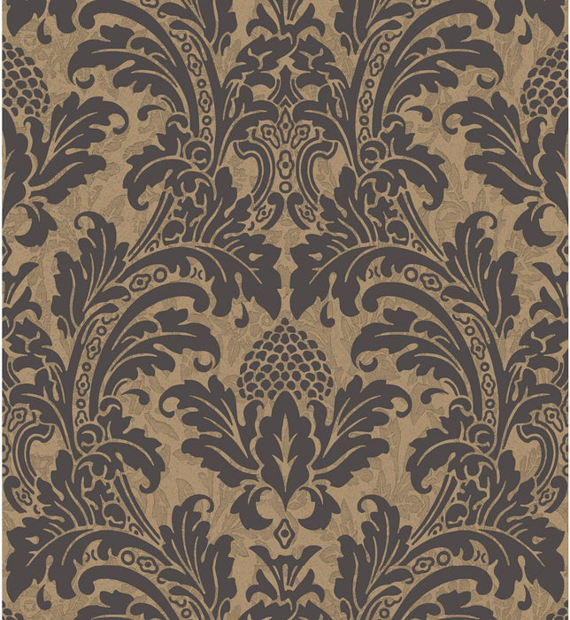 Cole & Son Blake Black And Gold Wallpaper Sample 94/6033.CS.0