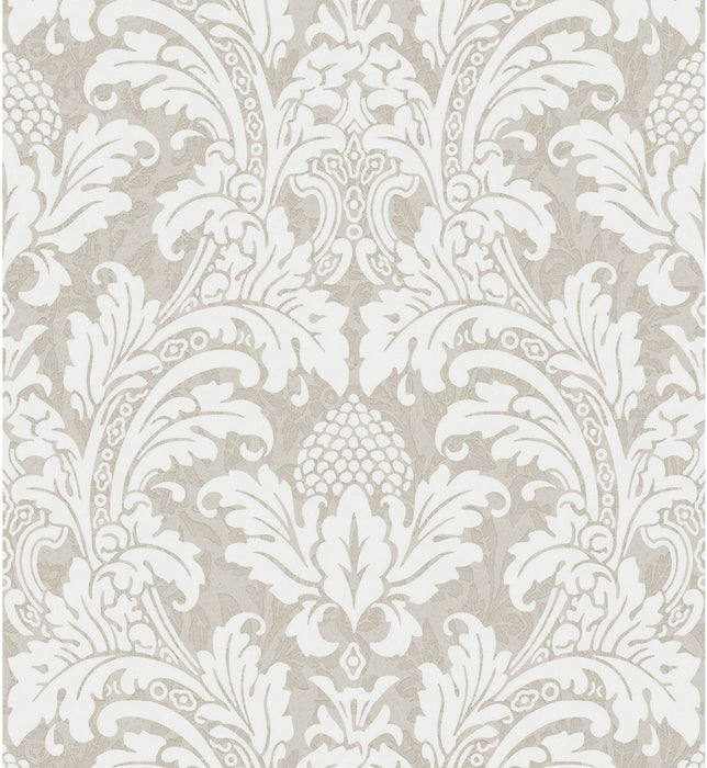 Cole & Son Blake White And Silver Wallpaper Sample 94/6035.CS.0