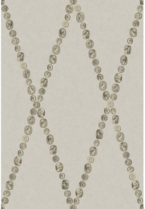 Cole & Son Cammei Soft Gold On Stone Wallpaper Sample 123/4019.CS.0