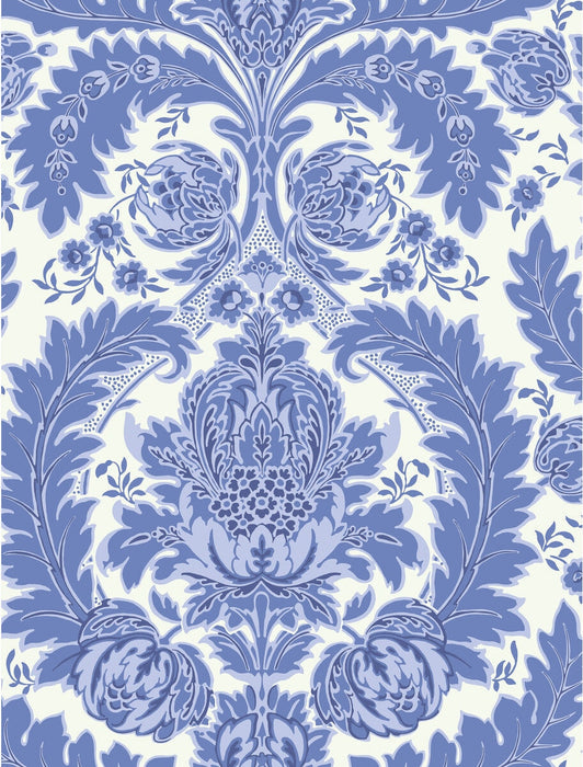 Cole & Son Coleridge Blue And White Wallpaper Sample 94/9051.CS.0