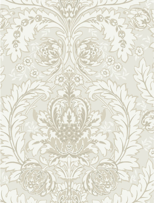 Cole & Son Coleridge White And Ivory Wallpaper Sample 94/9047.CS.0