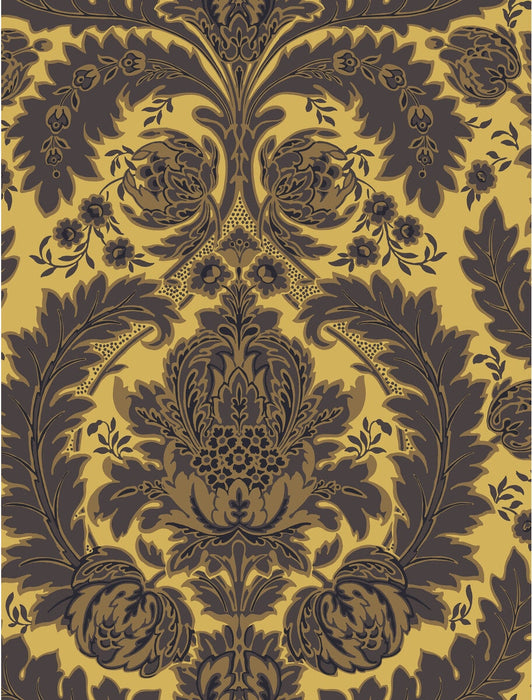 Cole & Son Coleridge Yellow Gold And Black Wallpaper Sample 94/9049.CS.0