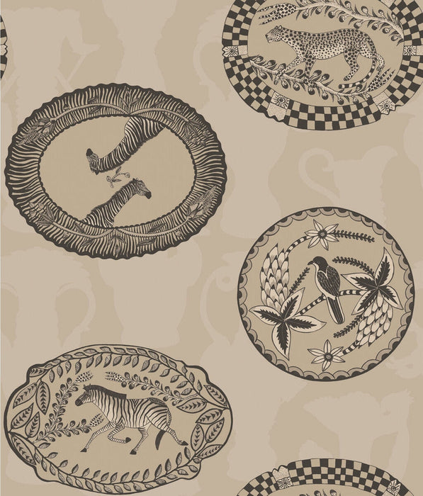 Cole & Son Matrinah Stone & Gilver Wallpaper Sample 109/4020.CS.0
