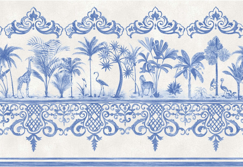 Cole & Son Rou Border Cobalt Blue Wallpaper Sample 99/10042.CS.0