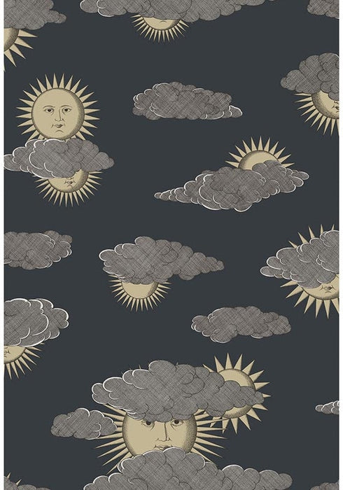 Cole & Son Soli E Nuvole Gold Silver Wallpaper Sample 123/2008.CS.0
