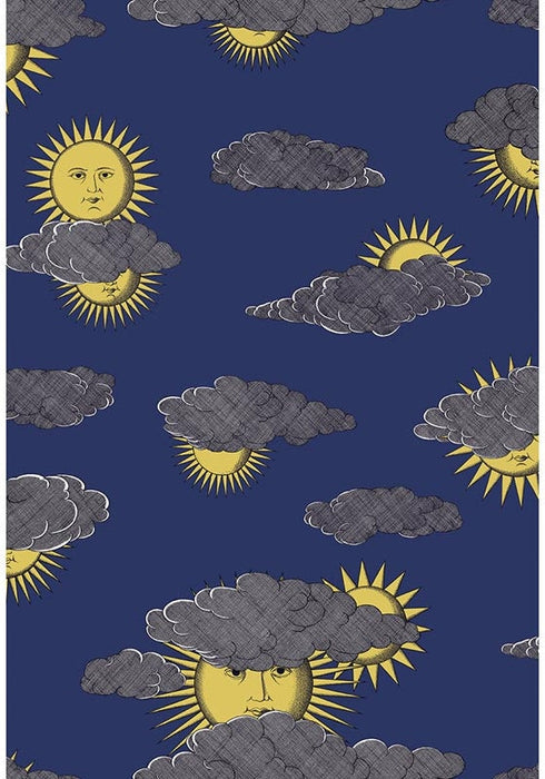 Cole & Son Soli E Nuvole Yellow Blue Wallpaper Sample 123/2006.CS.0