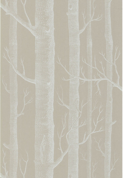 Cole & Son Woods White/Taupe Wallpaper Sample 69/12149.CS.0