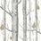 Cole & Son Woods & Pears Blk/Wht/Brnz Wallpaper Sample 95/5027.CS.0
