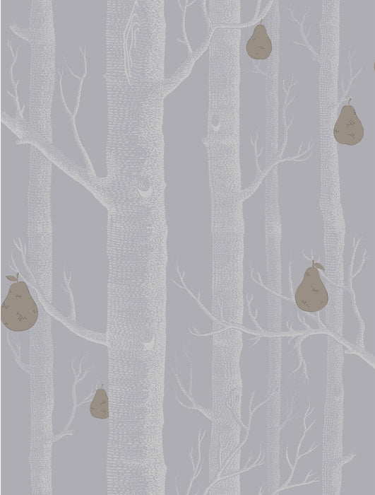 Cole & Son Woods & Pears Slate/Silver Wallpaper Sample 95/5030.CS.0