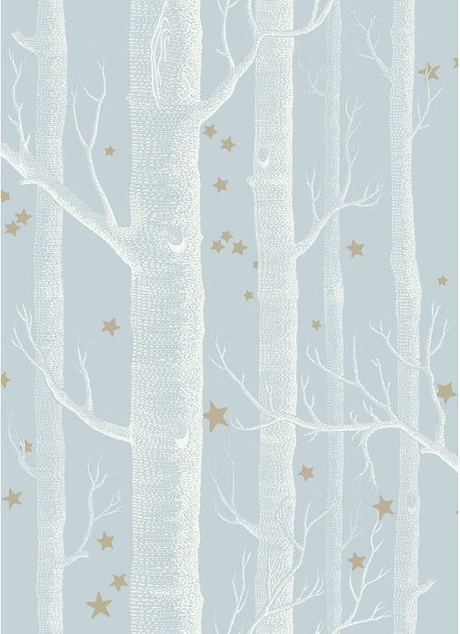 Cole & Son Woods & Stars Powder Blue Wallpaper Sample 103/11051.CS.0