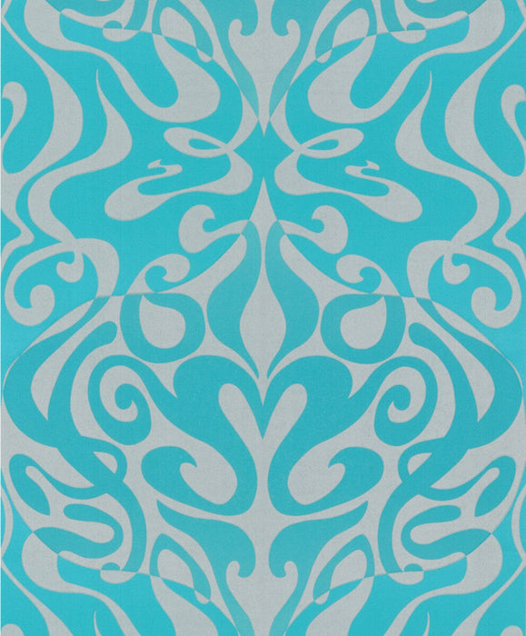 Cole & Son Woodstock Aqua Wallpaper Sample 69/7128.CS.0