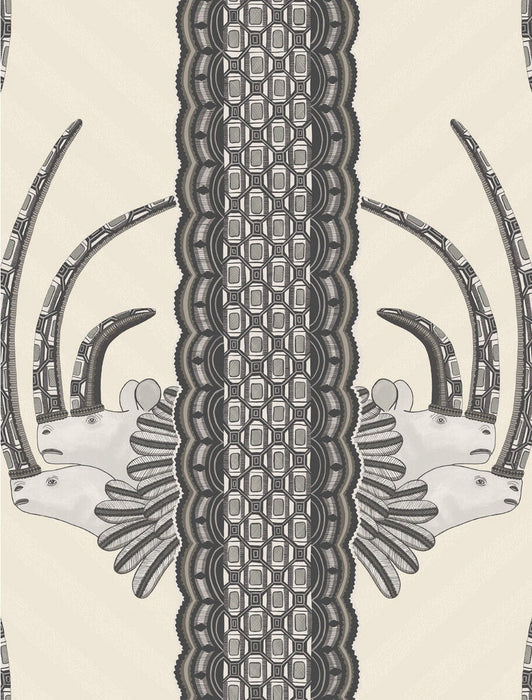 Cole & Son Jabu Black & White Wallpaper Sample 109/3014.CS.0