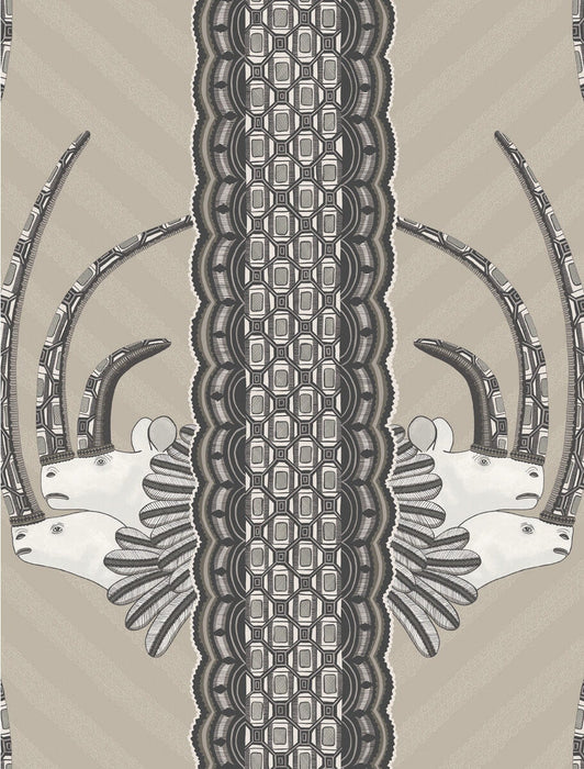 Cole & Son Jabu Linen & Black Wallpaper Sample 109/3013.CS.0