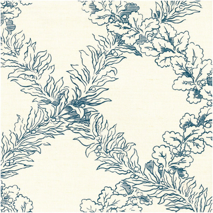 Lee Jofa Leaf Trellis Blue Fabric 2020138.150.0