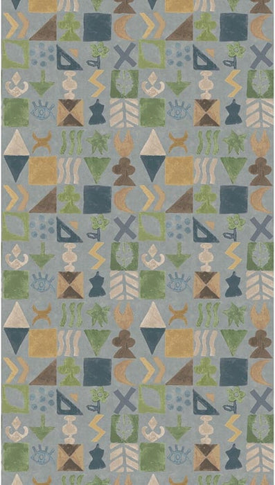 GP & J Baker Potato Print Blue Wallpaper Sample BW45139.6.0