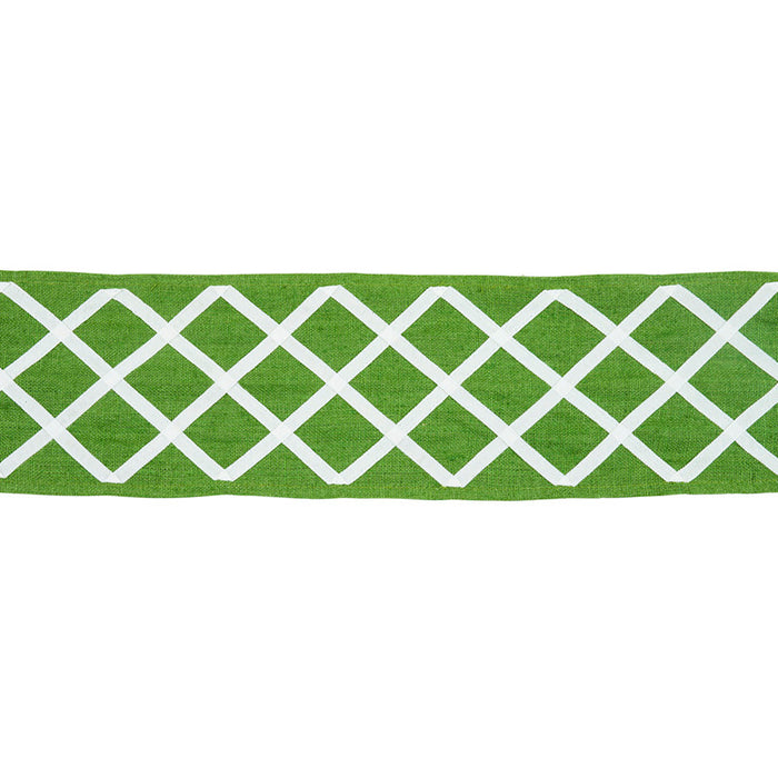 Schumacher Zella AppliqueD Tape Green Trim 79440