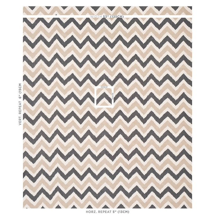 Schumacher Vedado Ikat Neutral Fabric Sample 79462