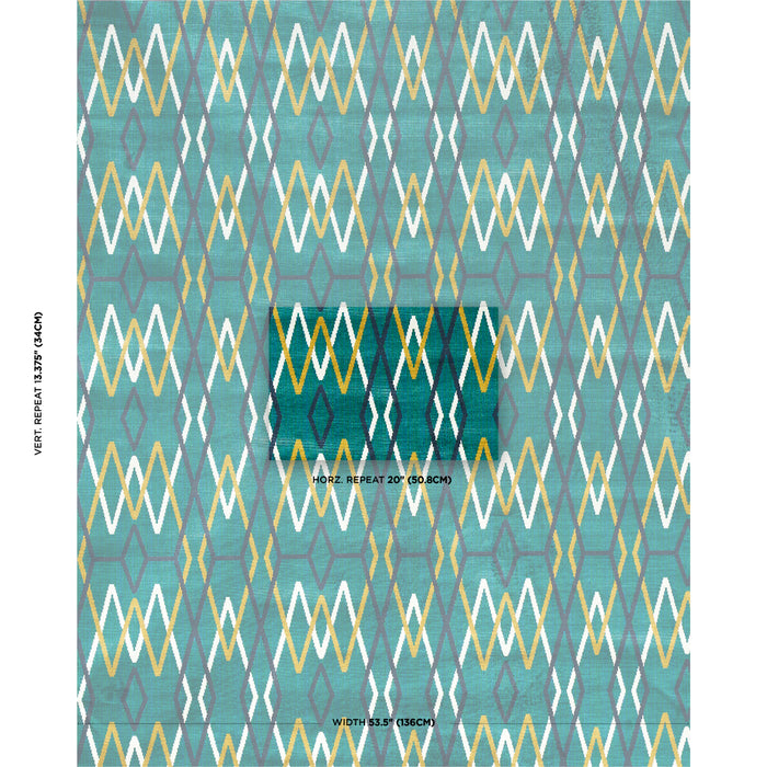 Schumacher Kyoto Trellis Emerald Fabric 79531