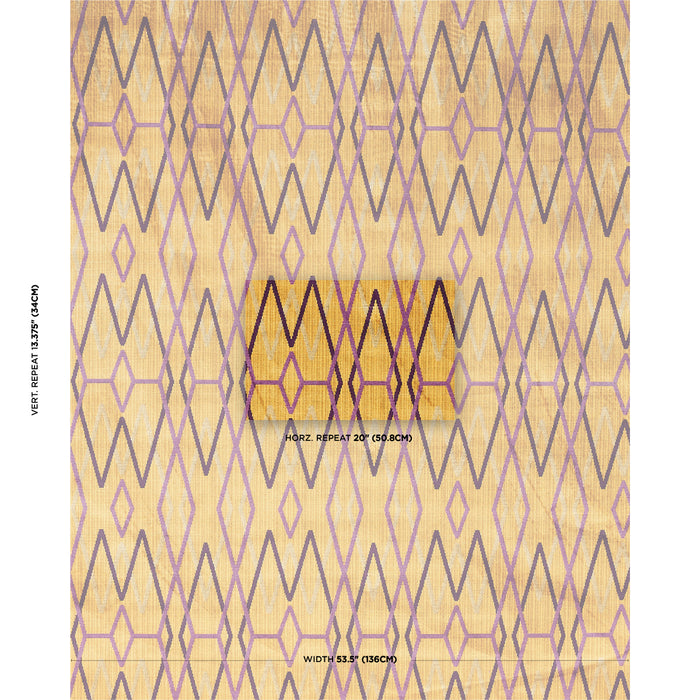 Schumacher Kyoto Trellis Saffron Fabric 79532