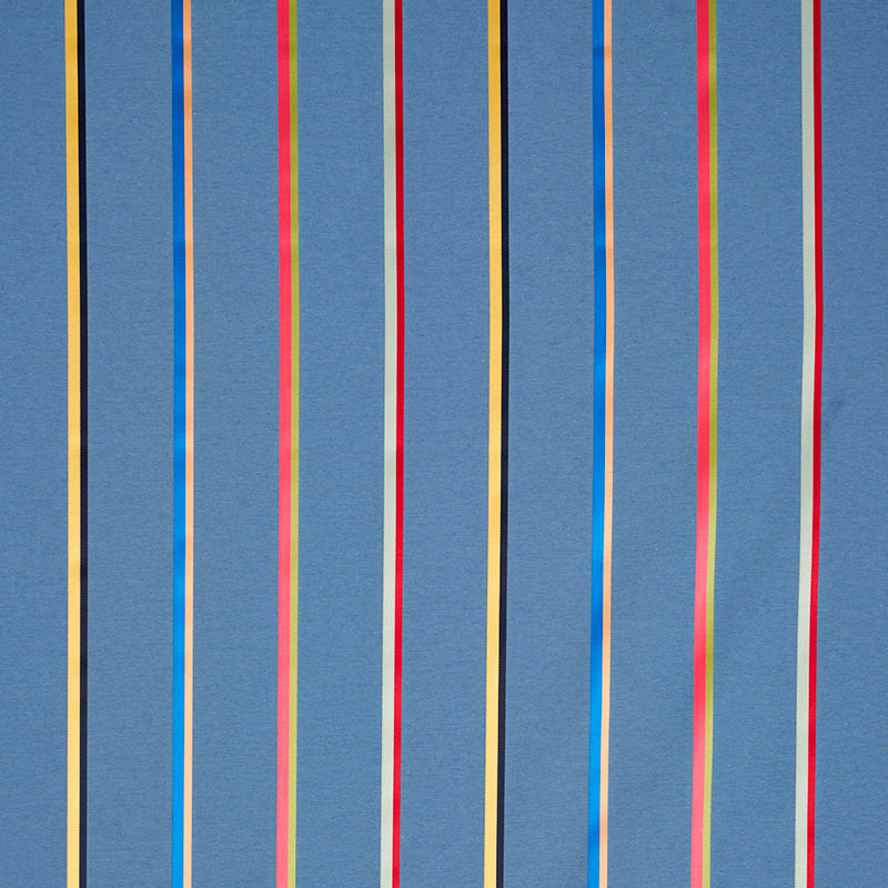 Schumacher Larivey Stripe Slate Fabric Sample 79560
