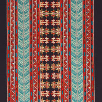 Schumacher Vinka Embroidery Red & Black Fabric 79621