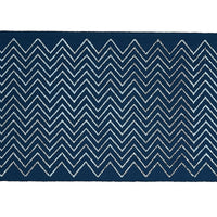 Schumacher Leora Hand Blocked Tape Indigo Trim 79652