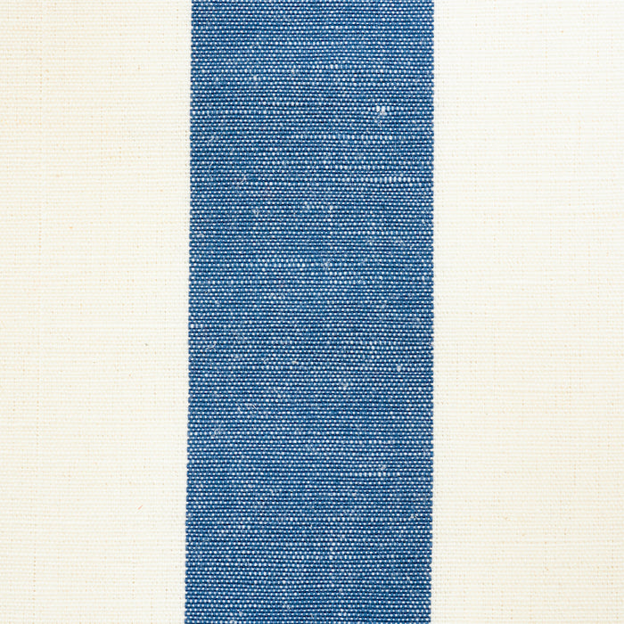 Schumacher Lolland Linen Stripe Lilac & Blue Fabric Sample 79661