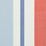 Schumacher Lolland Linen Stripe Sky & Coral Fabric 79662