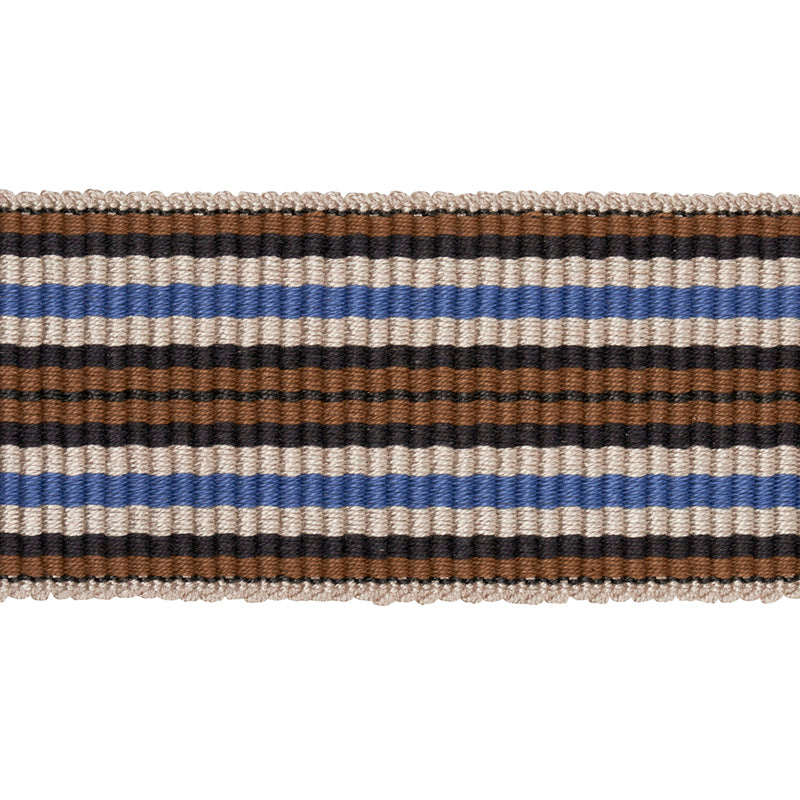 Schumacher Topaki Stripe Tape Medium Bluebell Trim Sample 79750