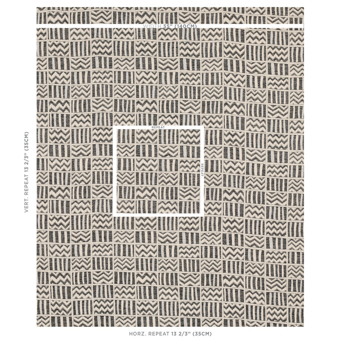 Schumacher Kudu Black Fabric 79760