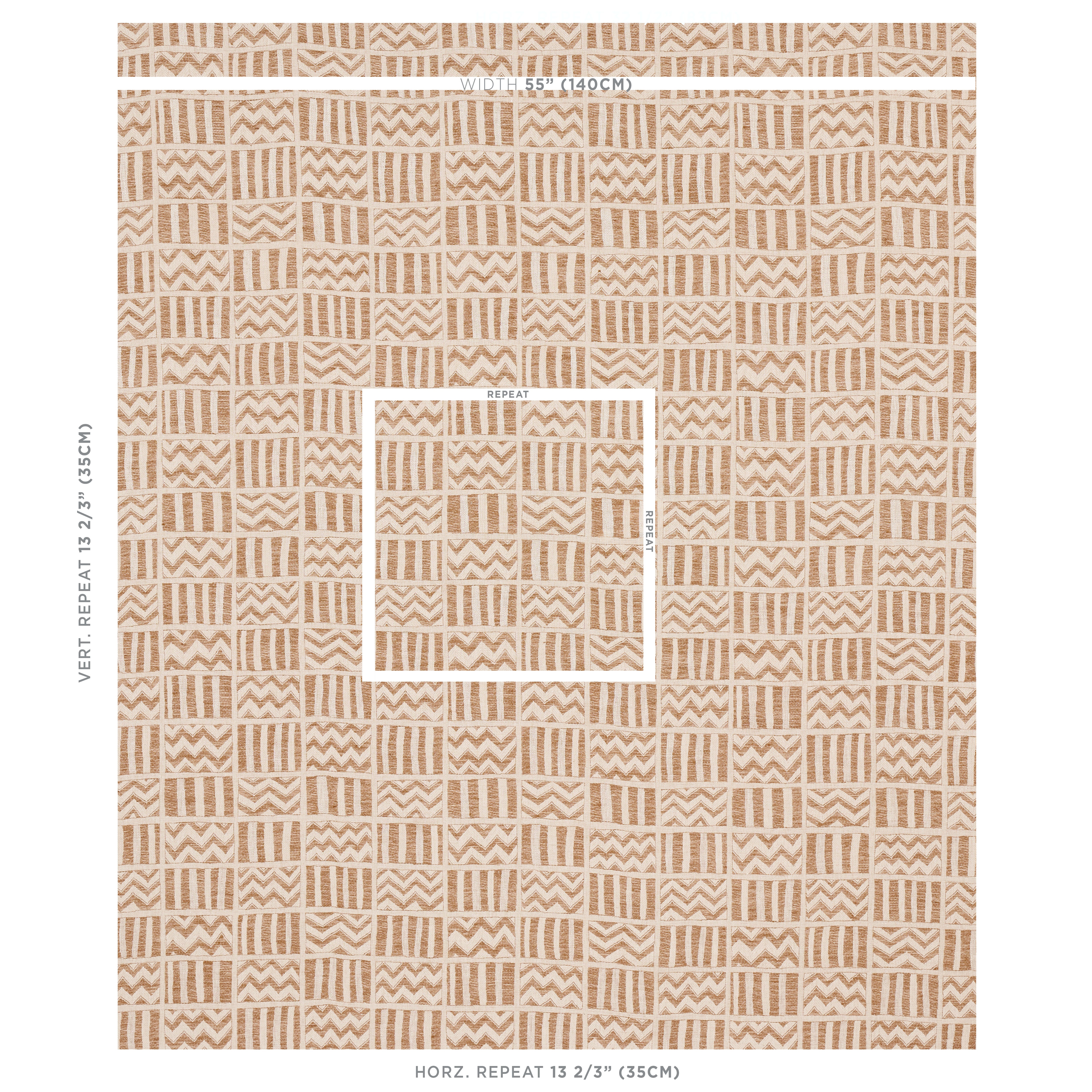 Schumacher Kudu Sand Fabric Sample 79761