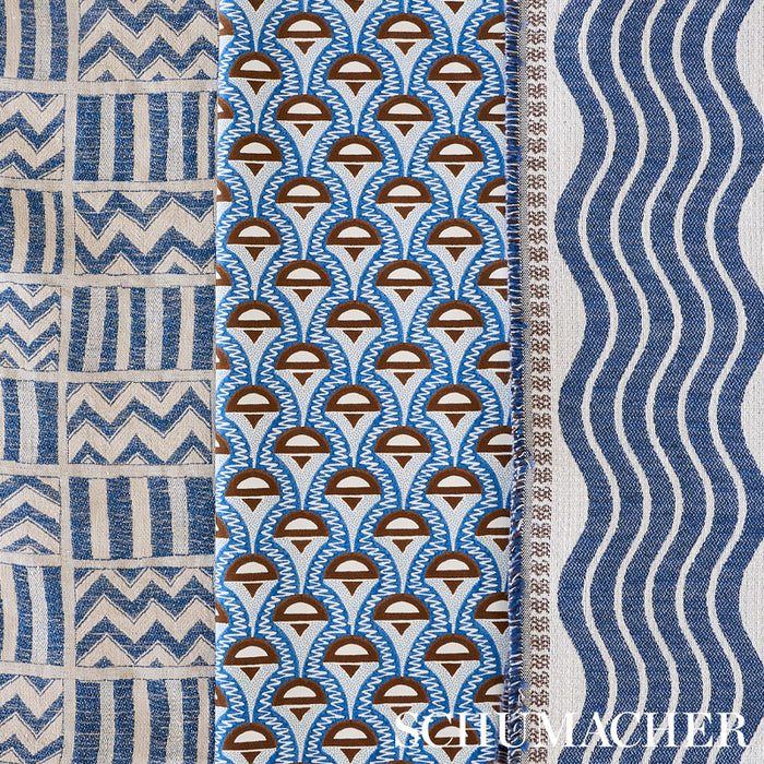 Schumacher Kudu Blue Fabric 79762