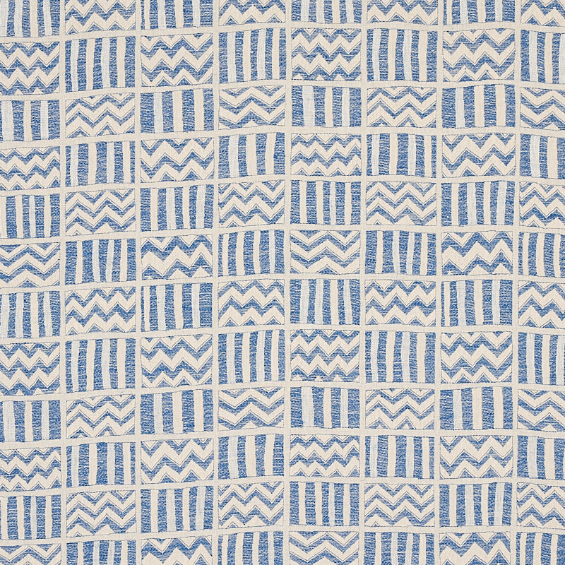 Schumacher Kudu Blue Fabric Sample 79762