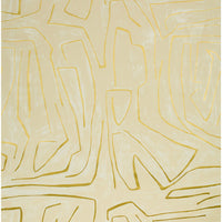 Lee Jofa Modern Graffito Ivory/Gold Wallpaper GWP-3501.140.0