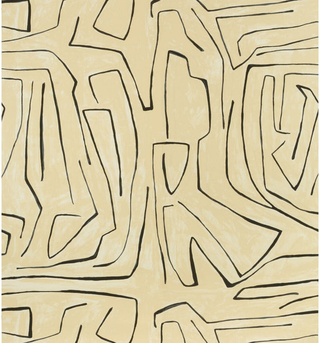 Lee Jofa Modern Graffito Linen/Onyx Wallpaper GWP-3501.18.0