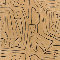 Lee Jofa Modern Graffito Sand/Black Wallpaper GWP-3501.68.0