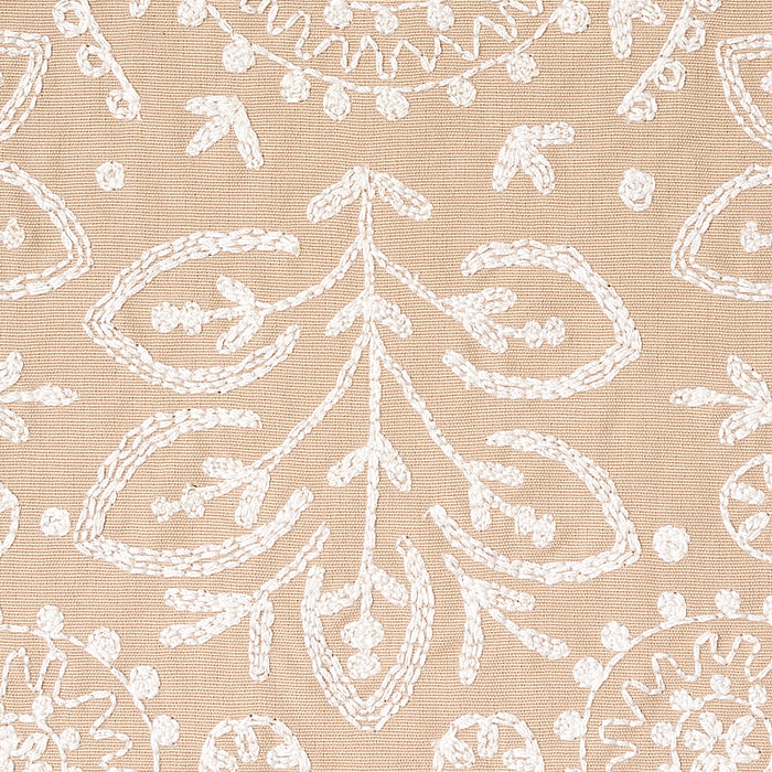 Schumacher Tiana Embroidery Natural Fabric 79861