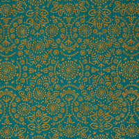 Schumacher Tiana Embroidery Peacock Fabric 79862