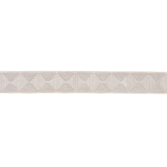 Schumacher Nautilina Embroidered Tape Natural Trim Sample 79890