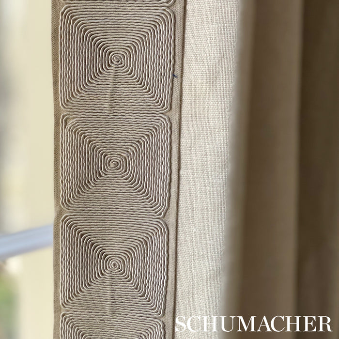 Schumacher Nautilina Embroidered Tape Natural Trim 79890
