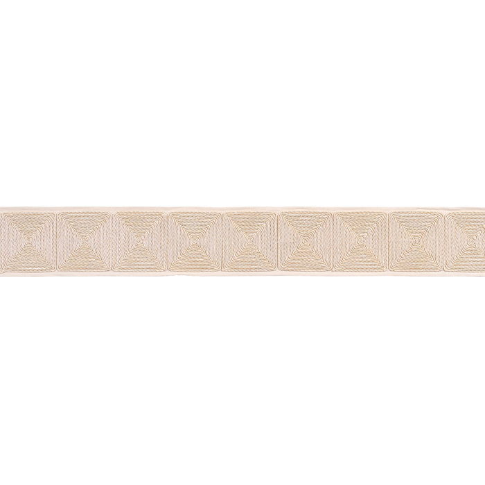Schumacher Nautilina Embroidered Tape Ivory Trim Sample 79891