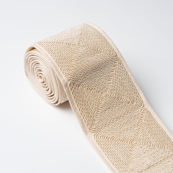 Schumacher Nautilina Embroidered Tape Ivory Trim Sample 79891
