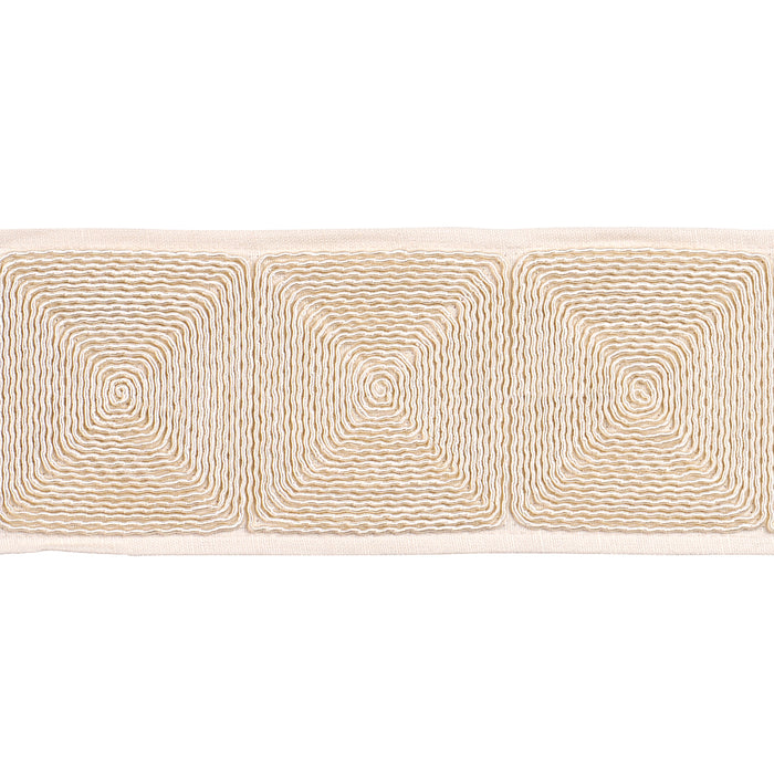 Schumacher Nautilina Embroidered Tape Ivory Trim Sample 79891