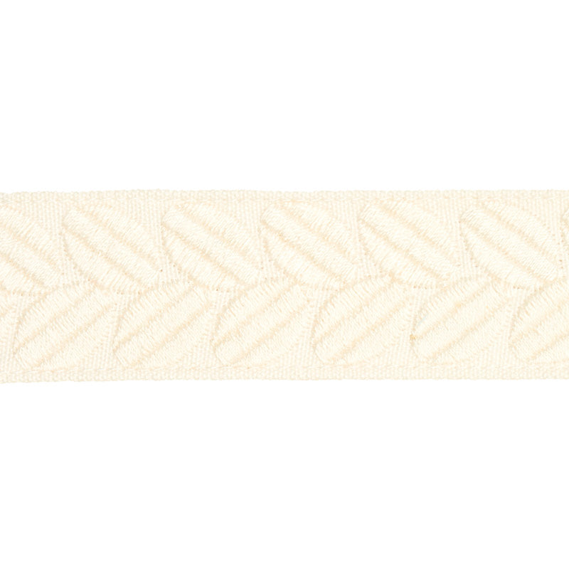 Schumacher Berkeley Tape Narrow Ivory Trim Sample 79911