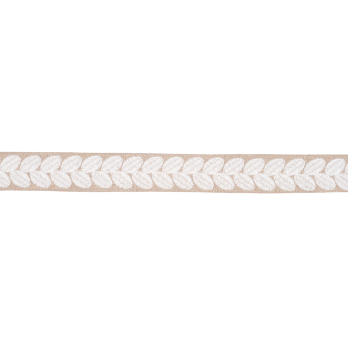 Schumacher Berkeley Tape Narrow Ivory On Natural Trim 79914