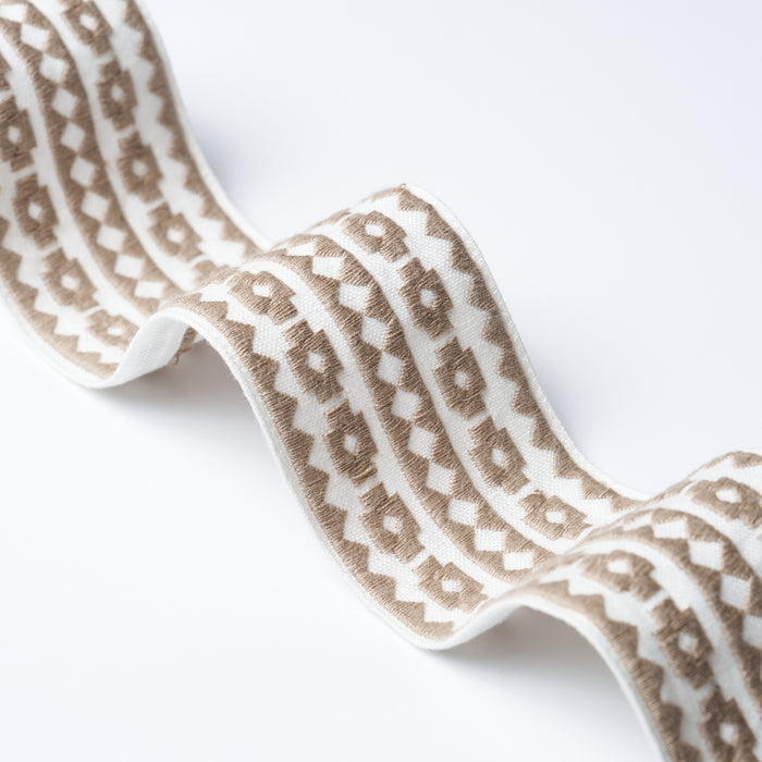 Schumacher Talitha Tape Birch Trim Sample 79922