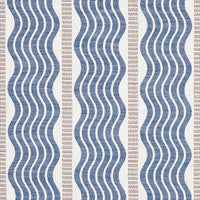 Schumacher Sina Stripe Blue Fabric 79941