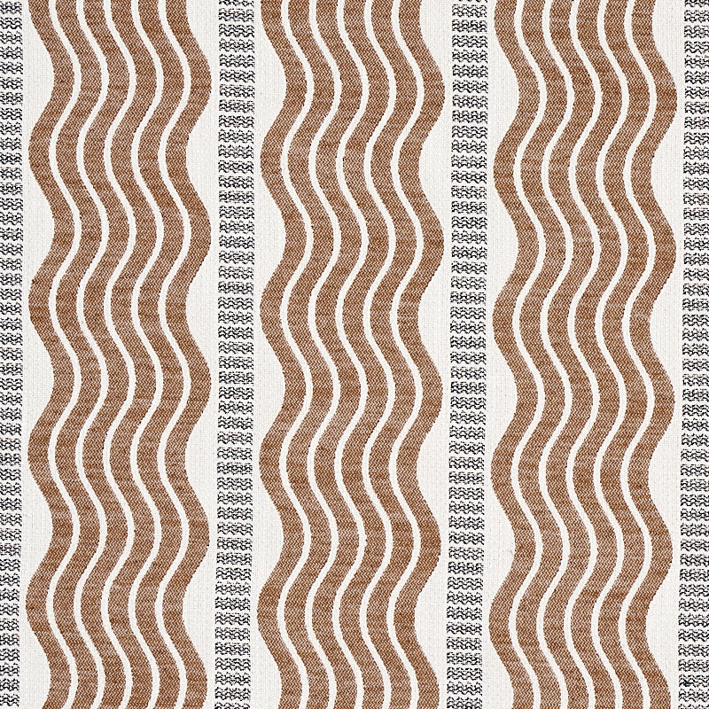 Schumacher Sina Stripe Brown Fabric Sample 79942